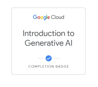 Introduction to Generative AI, Google Cloud certificate